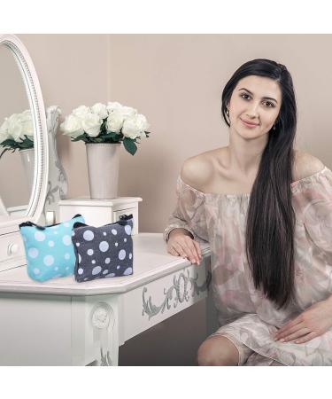 Healifty Canvas Makeup Bags 4Pcs Menstrual Pad & Sanitary Napkin Pouch Set | Travel Cosmetic & Coin Purse Kit for Nursing Pads | Portable Zipper Bag - Buy Online on GoSupps.com