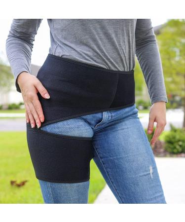 Hip Brace for Sciatica & Muscle Relief Compression Stabilizer for Thigh Pull Hip Flexor Strain Groin Injury Hamstring SI Joint Sciatic Nerve Arthritis & More Adjustable Support for Men & Women