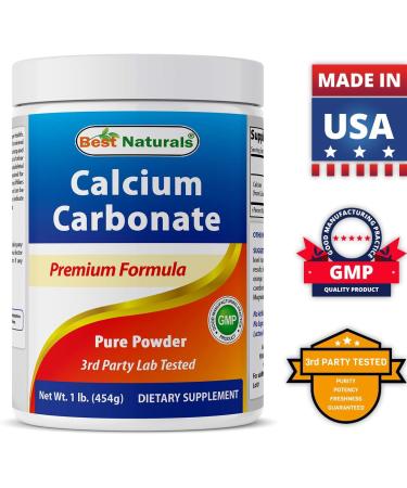Best Naturals Calcium Carbonate Powder 1 Pound - Food Grade (16 OZ (Pack of 2)) - Buy Online on GoSupps.com
