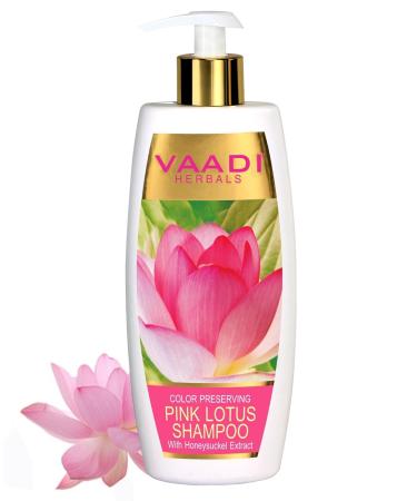 Vaadi Herbals Lotus & Honeysuckle Shampoo - Color Preserving Natural Paraben & Sulfate Free - All Hair Types - 11.8 oz - Buy Online on GoSupps.com