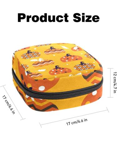 Autumn Pumpkin Menstrual Storage Bag - Portable Period Kit for Women/Girls - Color 5 - Buy Online on GoSupps.com