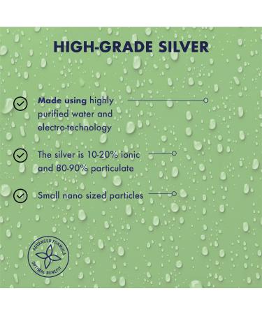 Higher Nature Colloidal Silver 100ml - Antiseptic & Disinfectant - Purified Water - High-Grade Silver - Gluten Free - Vegetarian/Vegan - Pack of 1 - Buy Online on GoSupps.com