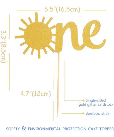 Cake Topper For Baby 1st Birthday - Single-sided Gold Glitter Sunshine One Birthday Cake Smash Topper Baby First Anniversary Shower Party Topper Photo Booth Props (gold18) - Buy Online on GoSupps.com