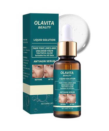OLAVITA Liquid Solution Anti Aging Serum Upgraded version Olavita Facial Serum Intensely firms skin Smooths Fine Lines and Hydrates For Women with Mature and Daily Skincare