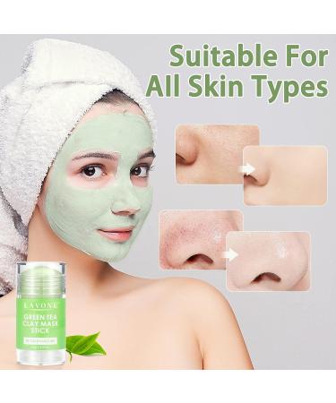 LAVONE Green Tea Mask Stick - Deep Cleansing Blackhead Remover for Skin Care | Pore Minimizer, Moisturizing, Brightening, Oil Control | Women and Men - Buy Online on GoSupps.com