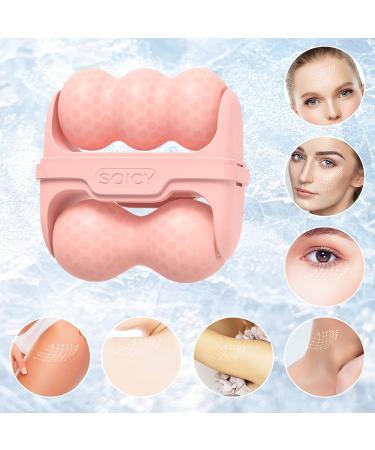 2-in-1 Ice Roller for Face, Neck & Eyes - S&W Shaped, Puffiness Relief, Migraine Pain, Skin Care Tool (Pink) - Buy Online on GoSupps.com