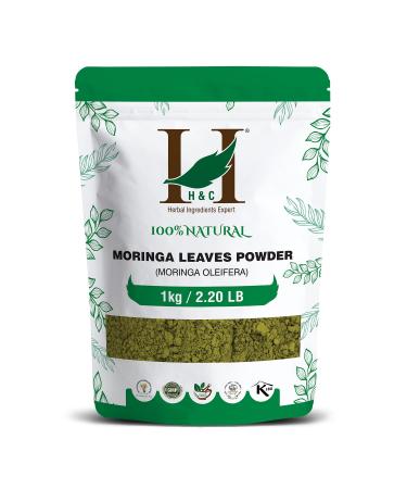 H&C Natural Moringa Leaves Powder - 1Kg Pack | Rich Superfood Supplement 1 kg (Pack of 1)