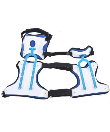 Adjustable Neck Breast Corrector & Lumbar Support Device | Blue Solid Braces for Rehabilitation - Buy Online on GoSupps.com