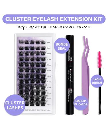 Shop Premium Cluster Lash Extensions Set | DIY Eyelash Kit with Bond & Seal (C3-D Curl 8-16 mm) - Buy Online on GoSupps.com