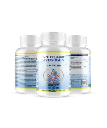 H2 Molecular Hydrogen Natural Pain Relief Tablets (180 Tablets) 60 count (Pack of 1)