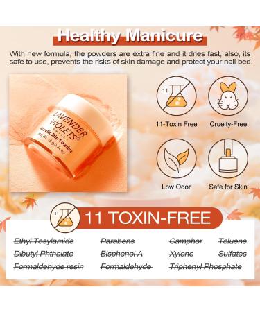 Lavender Violets 12 Pcs Dip Powder Nail Kit Skin Nude White Red Shimmer Orange Colours Dipping Powder Liquid Set with 2in1 Base & Top Coat Activator for French Nail Art Manicure M212 Nude Red - Buy Online on GoSupps.com