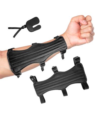 Arm protection archery set for children adults forearm protection leather archery arm guard shooting gloves finger protection archery accessories hand protection for archery shooting recurvebogen compound arches
