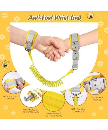 Zooawa 2-in-1 Toddler Harness Backpack with Leash - Cute Bee Design | Anti Lost Wrist Link | Safety Leash for 1-4 Year Old Boys and Girls - Buy Online on GoSupps.com