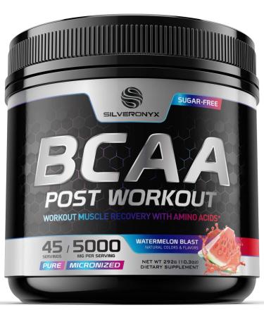 Muscle Recovery Drink Powder with BCAA L-Glutamine & Amino Acids - Best Muscle Recovery Supplements for Post Workout - Sugar Free Branched Chain Amino Acid Supplement for Women & Men - 45 Servings