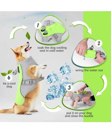 Kuoser Cooling Vest for Dogs - Breathable & Reflective Safety Jacket for Hot Summer Days | Ideal for Small & Medium Dogs - Perfect for Outdoor Activities & Training - Buy Online on GoSupps.com
