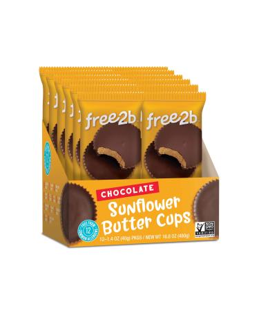 Free 2b Chocolate Sun Cups Gluten-Free, Dairy-Free, Nut-Free and Soy-Free - 2-Cup Packages (Pack of 12) (24-Cups Total) Chocolate 1.4 Ounce (Pack of 12)