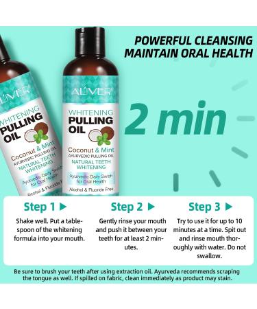 Natural Ayurvedic Mouthwash Coconut & Peppermint Oil for Fresh Breath Teeth Whitening & Healthy Gums 8 fl oz - Buy Online on GoSupps.com