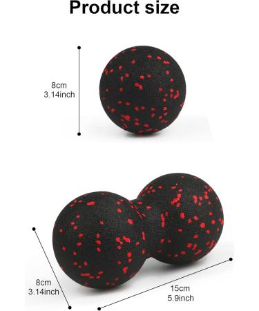 Fascia Roller Set for Deep Tissue Massage & Relief - Includes Massage Ball Peanut Lacrosse Ball and Scooters for Neck Spine & Back Flexibility - Buy Online on GoSupps.com