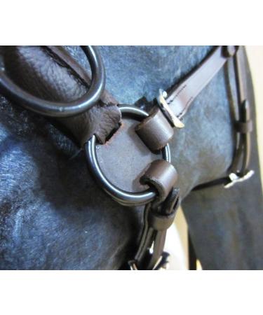 Buy PS Horse French Cavesson Cavecon with D-Rings - Soft Full Brown with Gold Fittings | International Shipping Available - Buy Online on GoSupps.com