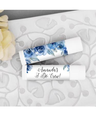 Blue Toile Wedding Watercolor Blue Floral Favor Personalized Lip Balm Favors Wedding Favors Bridal Shower Favor Birthday (Set of 24) - Buy Online on GoSupps.com