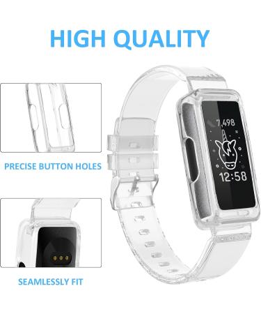 ESeekGo Clear TPU Bands for Fitbit Ace 3/2 & Inspire Series - Rugged Sport Design with Bumper Case - Suitable for Kids and Women - Clear Black+Green (3 Pack) - Buy Online on GoSupps.com