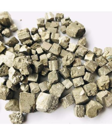 100g raw Natural Pyrite Quartz Bulk Stone Small Size Cube Tumbled Crystal Stone 10mm for Sale Natural Stones and Minerals