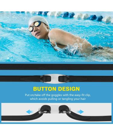 Portzon Dynamics Anti-Fog Clear Swimming Goggles for Adults - Black - Buy Online on GoSupps.com