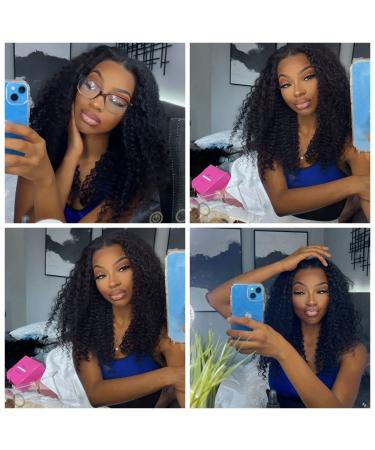 24 Inch V-Part Deep Wave Human Hair Wig - Brazilian Glueless Curly Wave, 150% Density, Natural Black Color - Buy Online on GoSupps.com