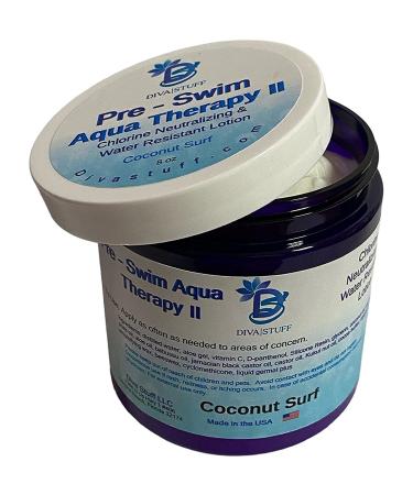 Diva Stuff Pre-Swim Aqua Therapy Chlorine Neutralizing Body Lotion - Coconut Surf, Water Resistant | Protects Skin from Chlorine & Salt Water - Buy Online on GoSupps.com