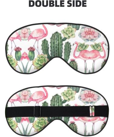 Red Flamingo Succulent Plant Eye Mask - Soft Comfortable Light-Blocking Unisex Sleep Mask | International Shipping - Buy Online on GoSupps.com