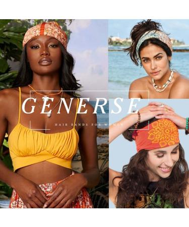 Generse Boho Wide Frontal Ligaments African Hair Bands - Vintage Style for Effortless Elegance - Buy Online on GoSupps.com