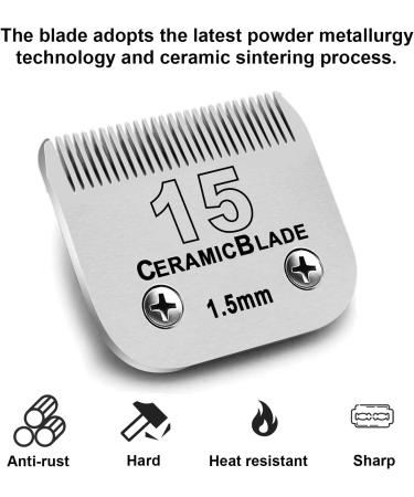 BestBomg Pet Clipper Blades - Stainless Steel & Ceramic Heads for Easter Animal & Andis Dog Clipper (#15) - Removable Precision Shaving Blade - Buy Online on GoSupps.com