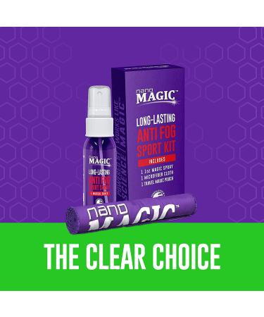 Nano Magic Anti Fog Sport Spray 1 oz Travel Kit  Eyeglasses  Sunglasses  Goggles  Face Shield  Sports  Moisture-Repelling Nano Coating  No Streaks  Microfiber Cloth & Spray Glass  Professional Grade - Buy Online on GoSupps.com
