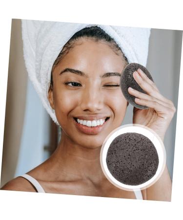Buy Hemoton Konjac Face Wash Puff - Exfoliating Sponge | Black Makeup Remover Pad | International Shipping Available - Buy Online on GoSupps.com