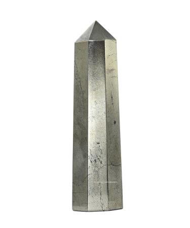 Pyrite Crystal Towers ~ Natural Healing Crystal Point Obelisk for Reiki Healing and Crystal Grid (2" to 3" INCH) Pyrite - 1 Pc 2-3 Inch (Pack of 1)