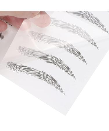 6D Waterproof Eyebrow Transfer Stickers - Professional Eyebrow Makeup Tool for Women & Girls | Black (BLACK-07) - International Shipping Available - Buy Online on GoSupps.com