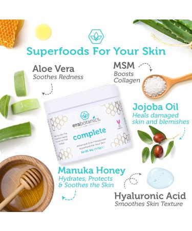 Era Organics Manuka Honey Face Cream - 12-in-1 Daily Moisturizer for Women and Men - Sensitive Skin and Body Moisturizer - 4 oz - Buy Online on GoSupps.com