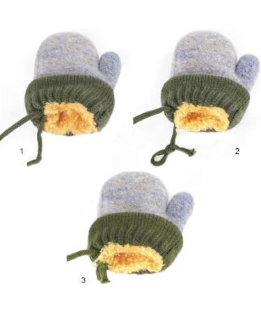 Cozy Toddler Winter Gloves with String | 1-3Yrs | Grey/Bear Print - Buy Online on GoSupps.com