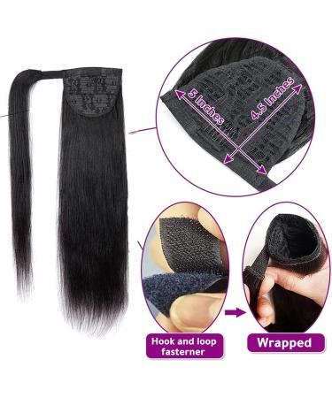 Fake Hair Bun 8-24 Inch Ponytail Real Hair Wrapping Ponytail Extensions Black Long Straight Hair Ponytail Barrette Hair Clips Bun Hair Accessories (Color : Wrap Around Size : 22inch(55cm)) 22inch(55cm) Wrap Around - Buy Online on GoSupps.com