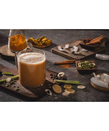 QuikTea Vegan Turmeric Ginger Chai Tea Latte - 10 Count Single Box - All Natural & Preservative Free Authentic Instant Chai 10 Count (Pack of 1) - Buy Online on GoSupps.com