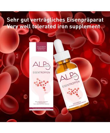 Alp Nutrition Iron Drops 30ml - High-Dose Iron Vitamin B12 & Folic Acid - Well-Tolerated Alternative to Iron Tablets for Iron Deficiency - Buy Online on GoSupps.com