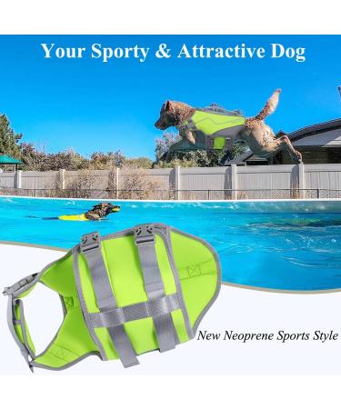 Vivaglory Durable Sporty Dog Security Vest | Comfortable Neoprene Rescue Vest for Medium Dogs (Green M: 53-64cm) - International Shipping - Buy Online on GoSupps.com