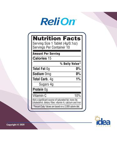 ReliOn Orange Glucose Tablets 2 Pack 20ct + Diabetes Care Guide - 20 Tablets - Buy Online on GoSupps.com