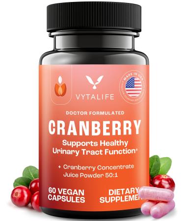 VYTALIFE Cranberry Pills for Women - Cranberry Pills for Urinary Tract Health Cranberry Capsules Cranberry Supplements for Women Cranberry Pills for Men Cranberry Tablets Cranberry Supplement