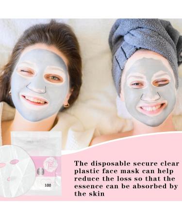 300 Sheets Disposable Transparent Facial Mask for DIY Skin Care - Moisture Retention Spa Treatment - Buy Online on GoSupps.com
