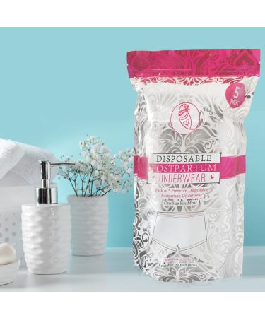 Ninja Mama Disposable Postpartum Underwear (5 Count) | Washable Mesh Panties for Women | Labour & Delivery Maternity Surgical C Section Hospital Bag - Buy Online on GoSupps.com