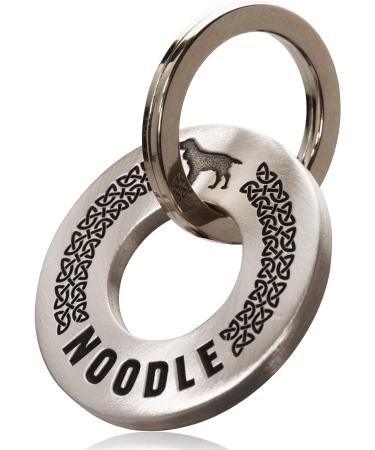 UKR Designs Solid Brass or Stainless Steel Tag with Breed Silhouette & Design Engraving Dog Tag - Buy Online on GoSupps.com