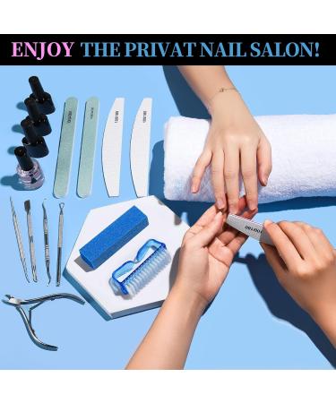 Fandamei Gel Nail Files & Nail Care Set - 100/180 Grit Buffers Tongs & Shaver for Manicure & Pedicure - Z-Blue | Premium International Shipping - Buy Online on GoSupps.com