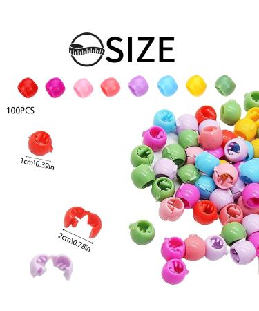 100 Colorful Mini Hair Clips - Rainbow Pearl Claw Hair Accessories for Children & Women - Buy Online on GoSupps.com