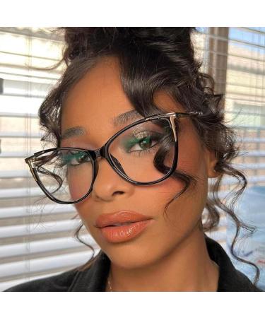 SERONI Tr90 Cateye Blue Light Blocking Glasses | Metal Temples | UV Protection | Stylish Leopard Frames for Men & Women - 57mm - Buy Online on GoSupps.com